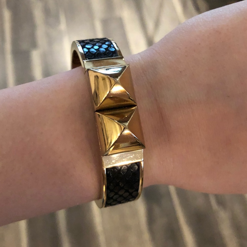 Michael Kors Black and Gold Bangle Bracelet
